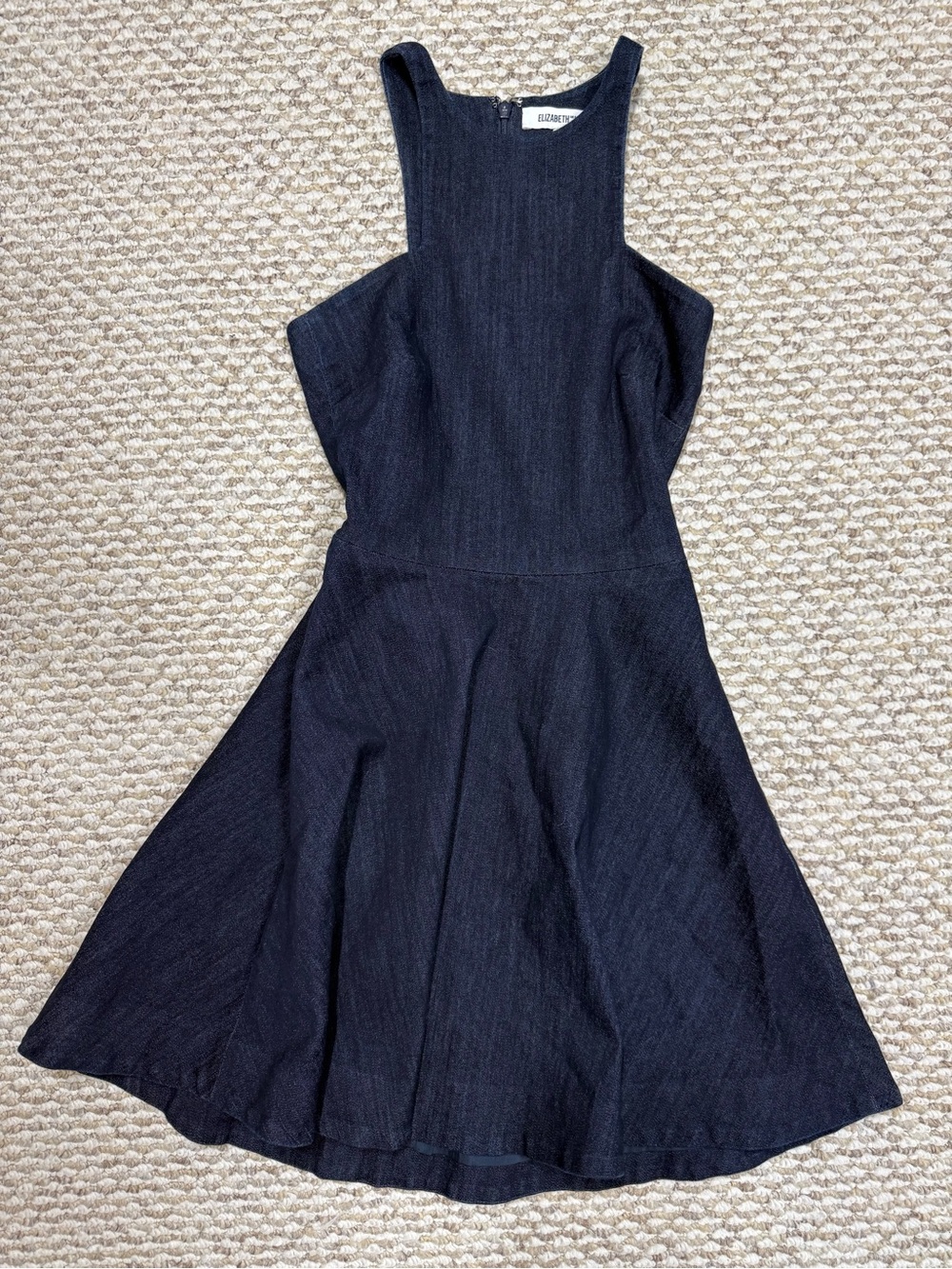 Elizabeth and James Clarissa Denim Fit & Flare Dress Indigo Size 0